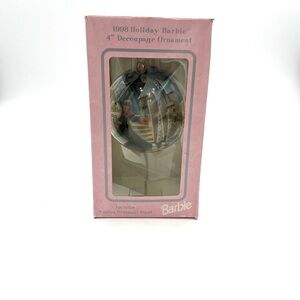 1998 Holiday Barbie 4” Decoupage Ornament